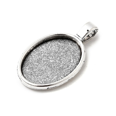 Vintage Tibetan Style Alloy Pendant Cabochon Settings X-TIBEP-O006-04AS-1