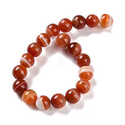 Natural Striped Agate/Banded Agate Beads Strands G-Z060-A01-C05-1
