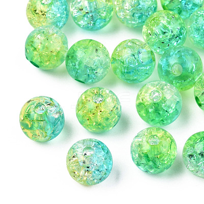 Transparent Crackle Acrylic Beads CACR-N002-06A-1