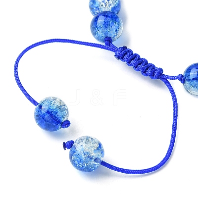 Glass Round Braided Bead Bracelets BJEW-JB09693-1