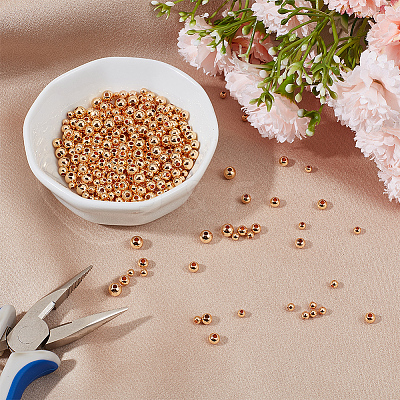 300Pcs 3 Style Rack Plating Brass Beads KK-BBC0011-14-1
