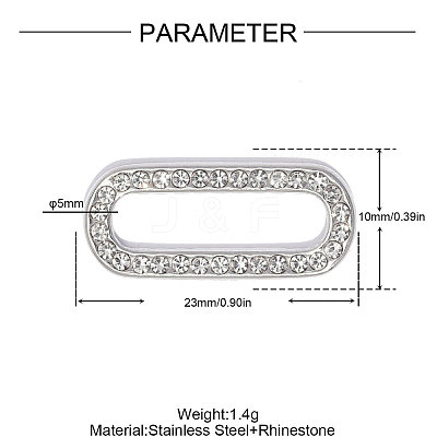 304 Stainless Steel with Crystal Rhinestone Pendants RB-OY001-06P-1