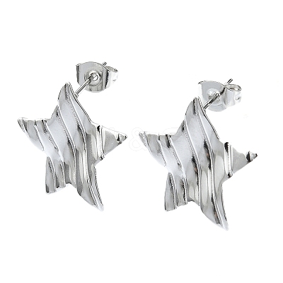 Tarnish Resistant 201 Stainless Steel Stud Earrings EJEW-K270-19P-1