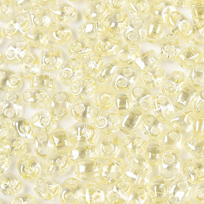 Transparent Colours Luster Glass Seed Beads SEED-N008-09F-1