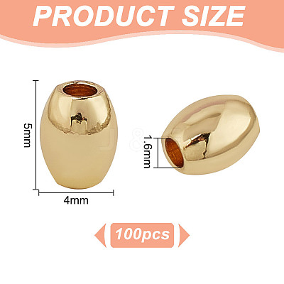 100Pcs Rack Plating Brass Beads KK-GO0001-72-1