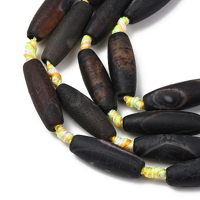Natural Banded Agate Beads Strands G-B177-A01-01-1