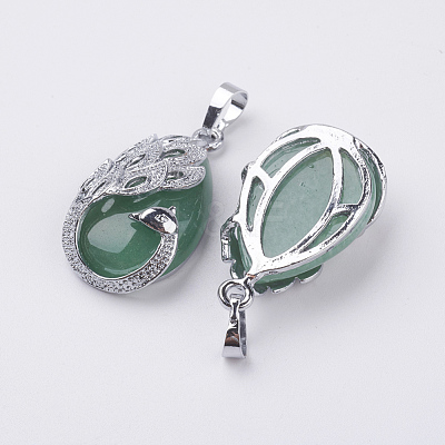 Natural Green Aventurine Pendants G-E442-04M-1