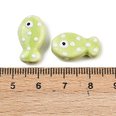 Handmade Porcelain Beads X-PORC-B009-03K-1