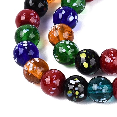 Handmade Lampwork Beads Strands LAMP-Q041-11A-1