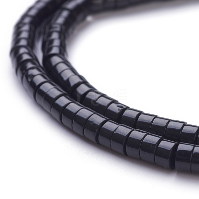 Natural Dyed & Heated Black Onyx Beads Strands G-H230-16-1