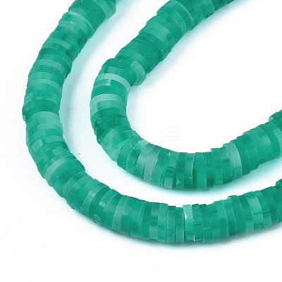 Handmade Polymer Clay Beads Strands CLAY-R089-6mm-166-1
