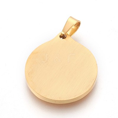 Mother' Day Theme 304 Stainless Steel Pendants X-STAS-F185-06G-1