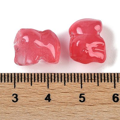 Spray Painted Glass Beads GLAA-Z007-04C-1