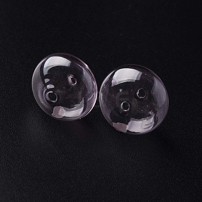 Transparent Handmade Blown Glass Globe Beads GLAA-T012-52E-1
