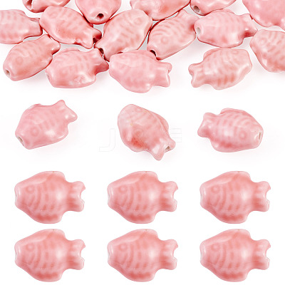 18Pcs Handmade Porcelain Beads Strands PORC-TADJ0001-04A-1