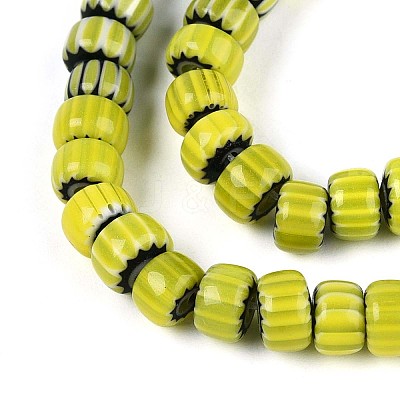 Handmade Millefiori Glass Beads Strands LAMP-T021-27A-01-1