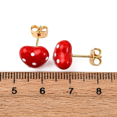 Brass Micro Pave Cubic Zirconia Stud Earrings LS-EJEW-D328-01G-03-1