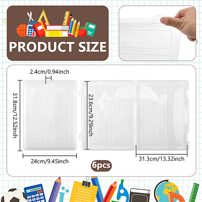 PP Plastic File Storage Box CON-WH0086-227-1