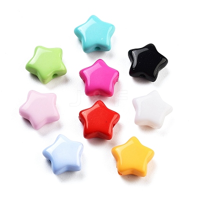 Baking Paint Acrylic Bead OACR-S136-05-1