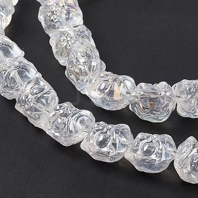 Transparent AB Colored Plated Electroplate Glass Beads X1-GLAA-P028-AB01-1