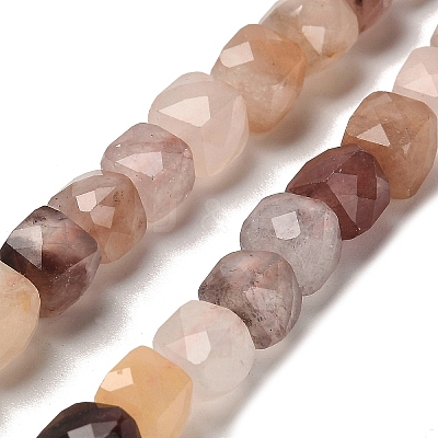 Natural Violet Strawberry Quartz Beads Strands G-H078-C08-01-1