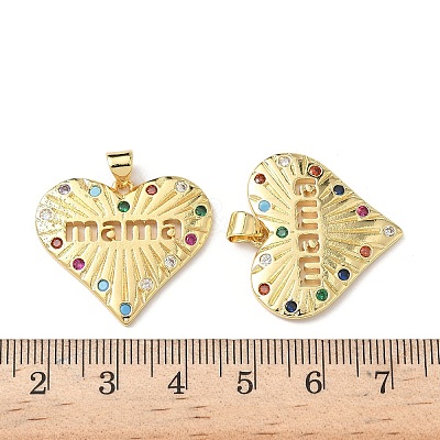 Brass Micro Pave Cubic Zirconia Pendants KK-L243-14G-03-1