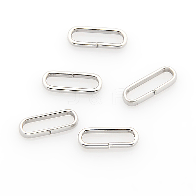 Tarnish Resistant 304 Stainless Steel Rectangle Quick Link Connectors X-STAS-J011-04-1