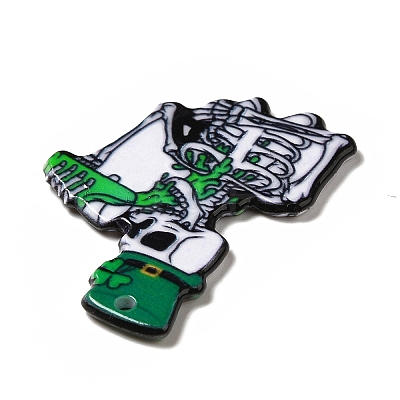 Halloween Printed Acrylic Pendants MACR-G059-07F-1