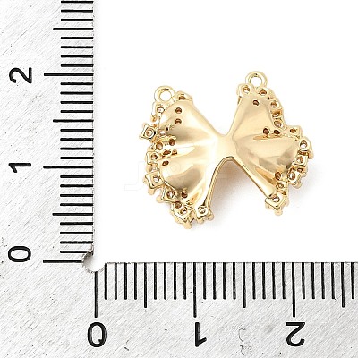 Brass Pave Clear Cubic Zirconia Pendants KK-G553-05G-1