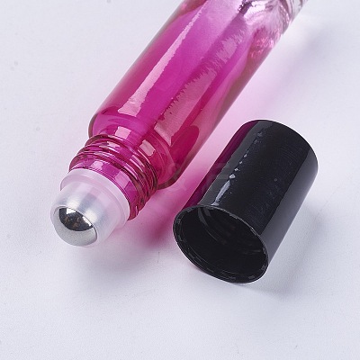 10ml Glass Gradient Color Essential Oil Empty Roller Ball Bottle X-MRMJ-WH0011-B05-10ml-1
