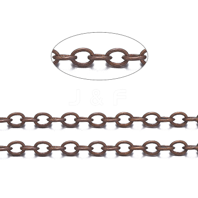 Brass Cable Chains X-CHC-034Y-R-NF-1