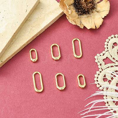6Pcs 3 Styles Brass Spring Gate Rings KK-CJ0004-29-1