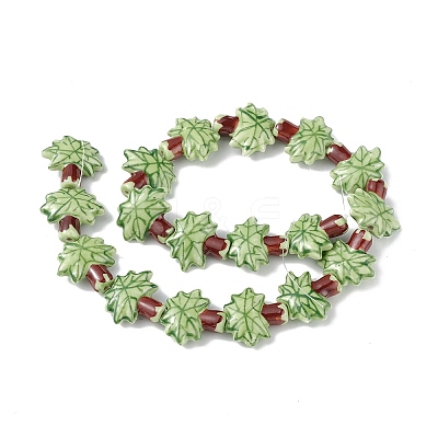 Handmade Porcelain Beads Strands PORC-F008-02B-1