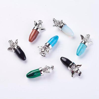 Natural/Synthetic Mixed Stone Pendants G-E397-P-1