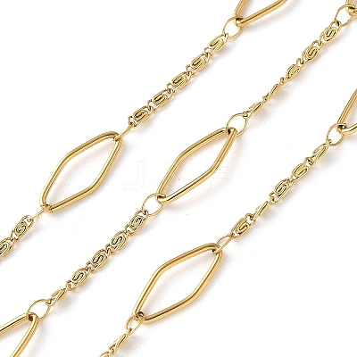 304 Stainless Steel Rhombus with Lumachina Chains CHS-C015-02D-G-1