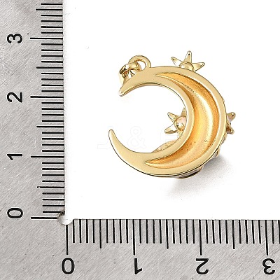 Brass with White Enamel Pendants KK-CBAA632-08G-1