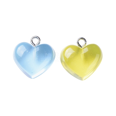 DIY 30Pairs Heart Resin Earrings Kits DIY-LS0001-03-1