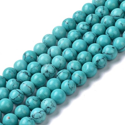 Synthetic Turquoise Beads Strands G-C180-02B-1