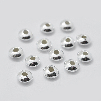 925 Sterling Silver Corrugated Spacer Beads STER-K171-43S-1