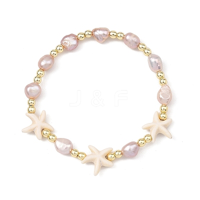 Women's Pearl Bracelets BJEW-JB14093-1