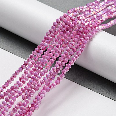 Opaque Baking Paint Glass Beads Strands DGLA-F002-01-1