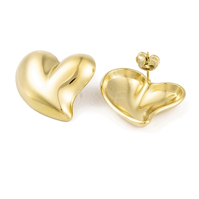 Left and Right Ion Plating(IP) 304 Stainless Steel Stud Earrings for Women EJEW-A049-06G-1