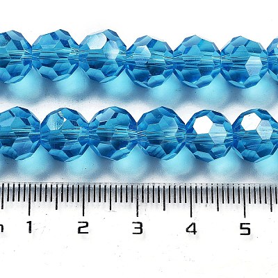 Electroplate Transparent Glass Beads Strands EGLA-A035-T10mm-A08-1
