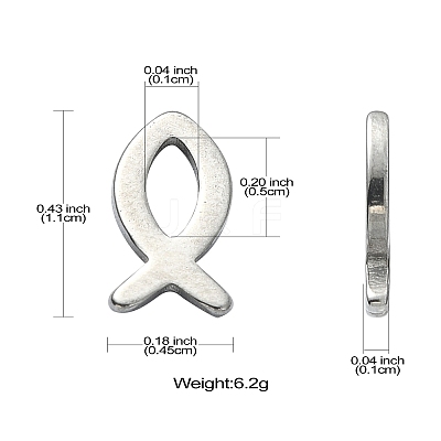 304 Stainless Steel Charms STAS-CJC0008-10P-02-1