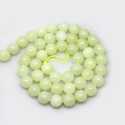 Natural New Jade Beads Strands X-G-G763-09-8mm-1