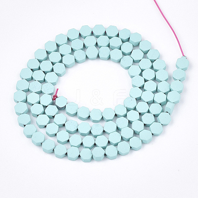 Spray Painted Non-magnetic Synthetic Hematite Beads Strands G-T116-03A-08-1