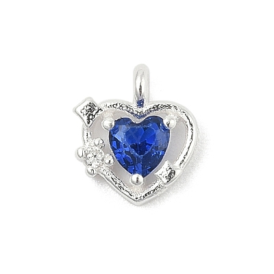 925 Sterling Silver Micro Pave Cubic Zirconia Pendants STER-Q002-02F-1