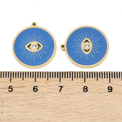 304 Stainless Steel Enamel Pendants STAS-Z190-06G-02-1