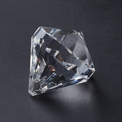 Transparent Acrylic Faceted Diamond Pendants DB28x31mmC01-1
