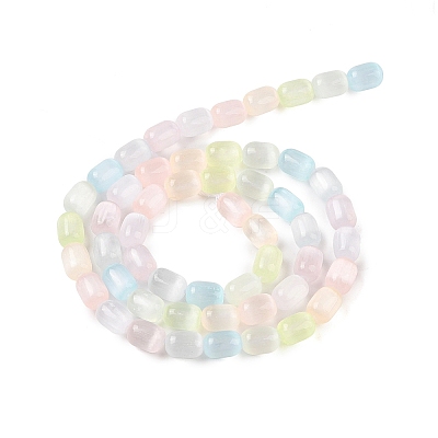 Macaron Color Natural Selenite Beads Strands G-F750-D01-1